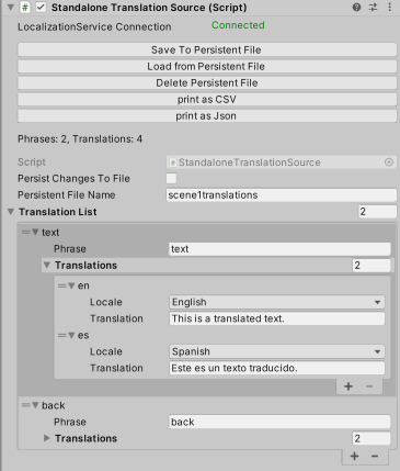 Inspector for Standalone Translation Source